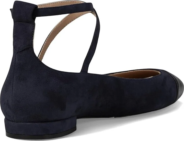 Stuart Weitzman Eden Strap Flat Women's Flat Shoes Marine Blue/Black : 6 M, Leather/Rubber - Image 4