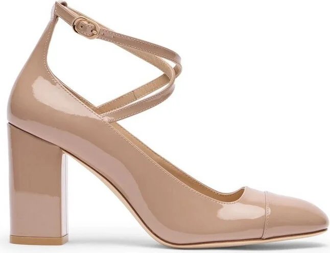 Stuart Weitzman Eden Strap Heeled Pumps