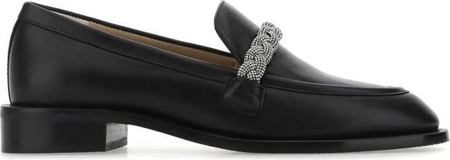 Stuart Weitzman Embellished Braided Loafers