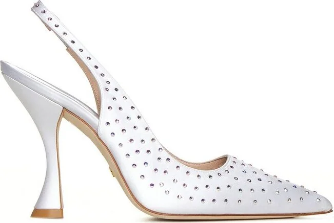 Stuart Weitzman Embellished Pointed-Toe Pumps