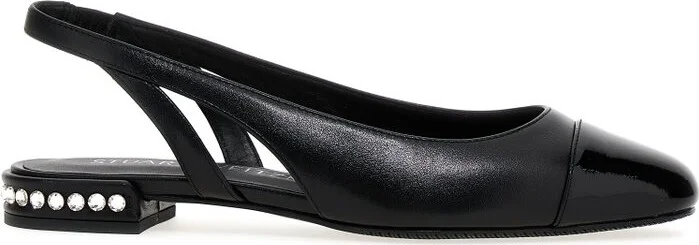 Stuart Weitzman Embellished Slingback Ballet Flats