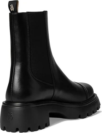 Stuart Weitzman Emerson Chelsea Bootie Women's Flat Shoes Black : 8 M, Leather - Image 4