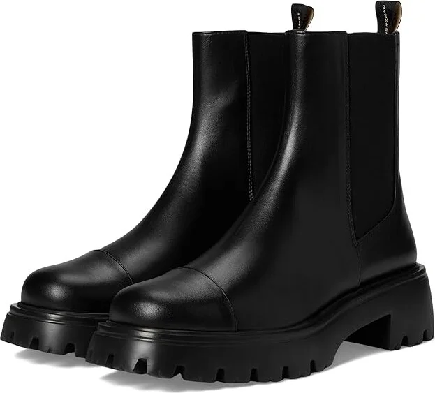 Stuart Weitzman Emerson Chelsea Bootie Women's Flat Shoes Black : 8 M, Leather