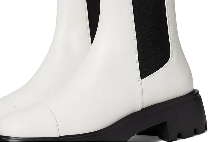 Stuart Weitzman Emerson Chelsea Bootie Women's Flat Shoes Cream : 6 M, Leather - Image 7