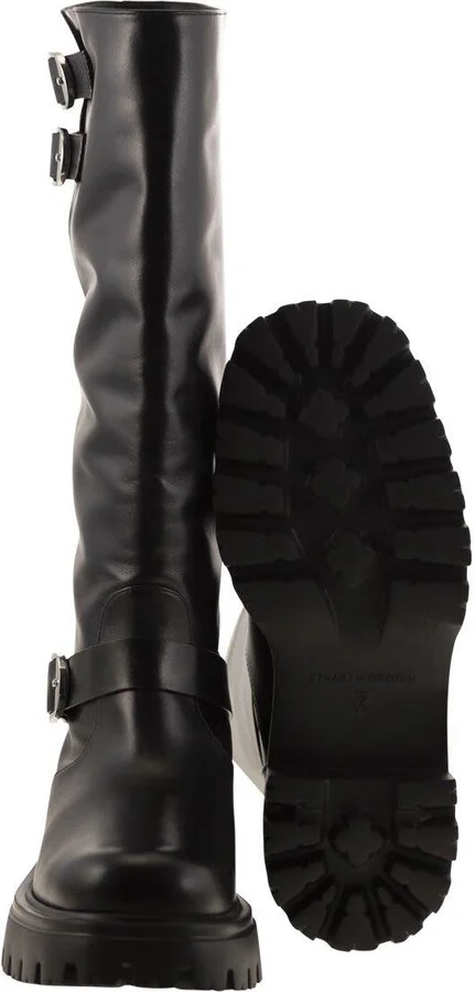 Stuart Weitzman Emerson Moto - Leather Boot - Image 5