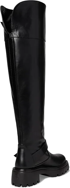 Stuart Weitzman Emerson Moto Tall Boot Women's Flat Shoes Black : 8 M, Leather - Image 4