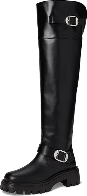 Stuart Weitzman Emerson Moto Tall Boot Women's Flat Shoes Black : 8 M, Leather - Image 5