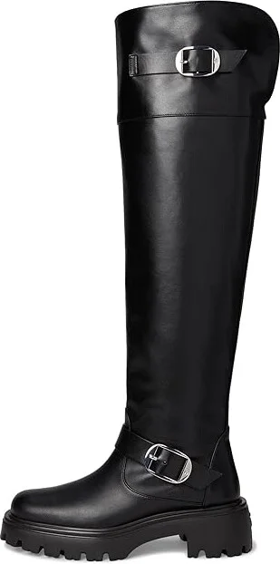Stuart Weitzman Emerson Moto Tall Boot Women's Flat Shoes Black : 8 M, Leather - Image 6