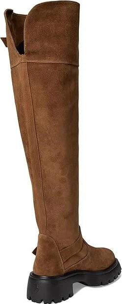 Stuart Weitzman Emerson Moto Tall Boot Women's Flat Shoes Coffee : 10.5 M, Leather - Image 4