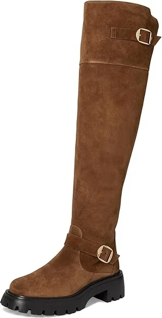 Stuart Weitzman Emerson Moto Tall Boot Women's Flat Shoes Coffee : 10.5 M, Leather - Image 5