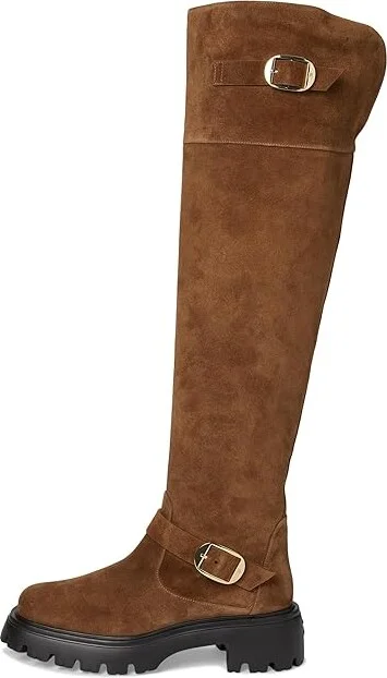 Stuart Weitzman Emerson Moto Tall Boot Women's Flat Shoes Coffee : 10.5 M, Leather - Image 6