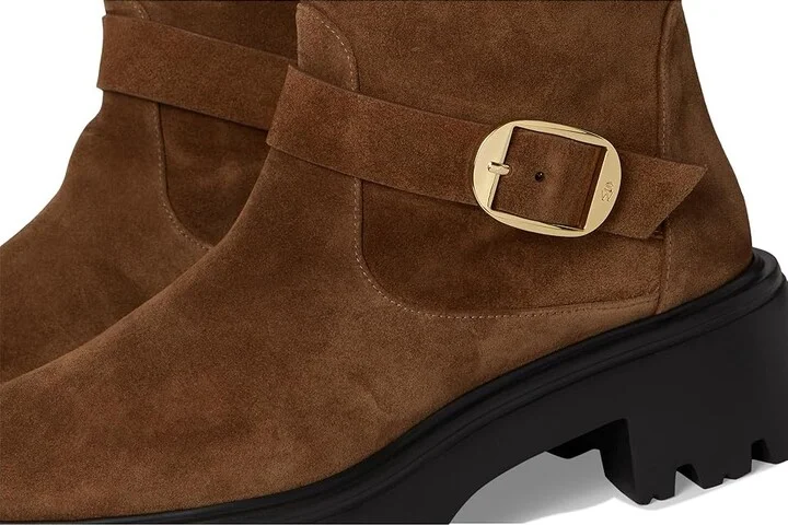 Stuart Weitzman Emerson Moto Tall Boot Women's Flat Shoes Coffee : 10.5 M, Leather - Image 7