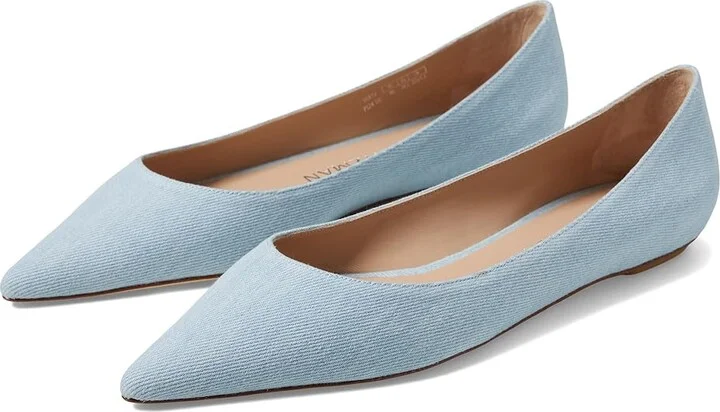 Stuart Weitzman Emilia Flat Women's Flat Shoes Light : 5.5 M, Leather