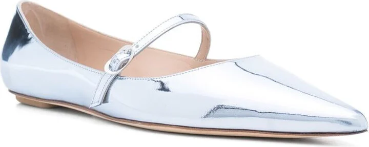 Stuart Weitzman Emilia Mary Jane Flat Shoes - Image 3