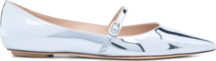 Stuart Weitzman Emilia Mary Jane Flat Shoes