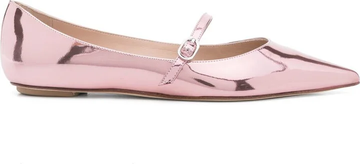 Stuart Weitzman Emilia Mary Jane Flat Shoes