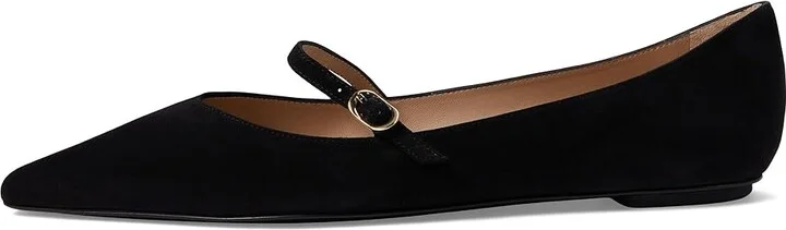 Stuart Weitzman Emilia Mary Jane Flat Women's Flat Shoes Blue Steel : 6.5 M, Leather - Image 9