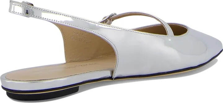 Stuart Weitzman Emilia Mary Jane Women's Shoes Silver : 6 N, Leather - Image 4