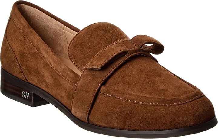 Stuart Weitzman Emma Bow Suede Loafer