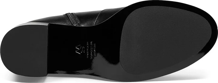 Stuart Weitzman Esme Zip Bootie Women's Flat Shoes Black : 8 M, Leather/Rubber - Image 3