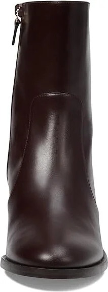 Stuart Weitzman Esme Zip Bootie Women's Flat Shoes Dark Brown : 8 M, Leather/Rubber - Image 2
