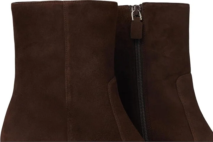 Stuart Weitzman Esme Zip Bootie Women's Flat Shoes Walnut/Dark Brown : 5.5 M, Leather/Rubber - Image 7