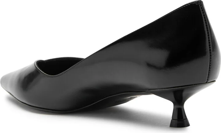 Stuart Weitzman Eva 35 Glossed Leather Pumps - Image 2