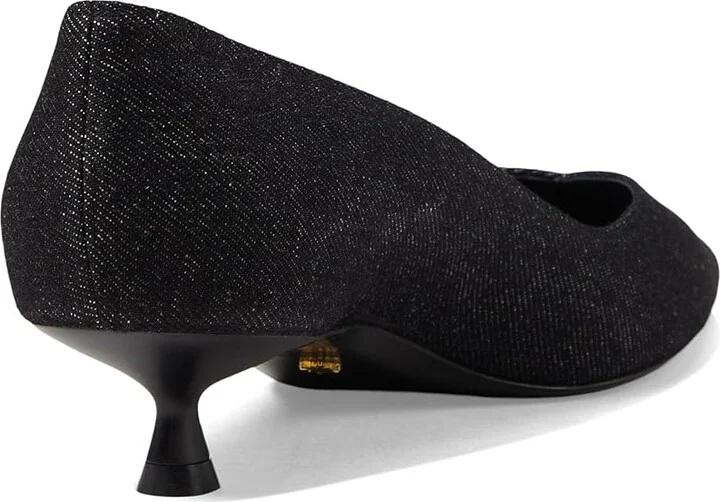Stuart Weitzman Eva 35 Pump High Women's Heels Black : 5 M, Leather - Image 4