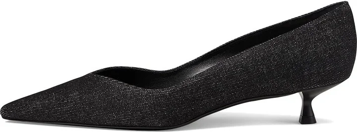 Stuart Weitzman Eva 35 Pump High Women's Heels Black : 5 M, Leather - Image 5