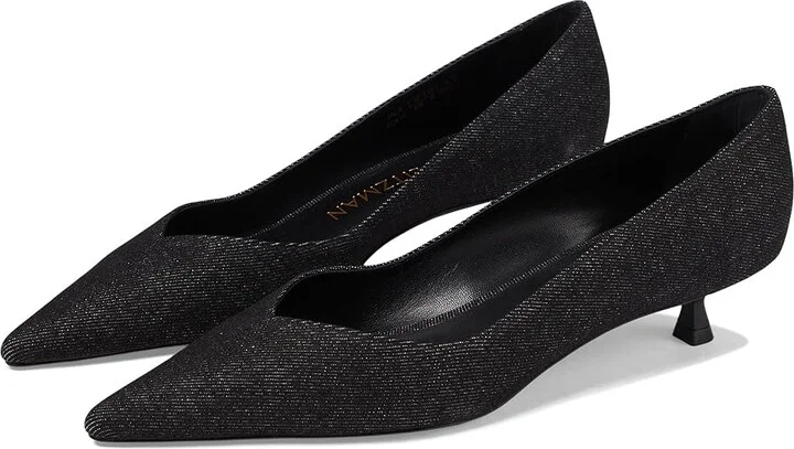Stuart Weitzman Eva 35 Pump High Women's Heels Black : 5 M, Leather