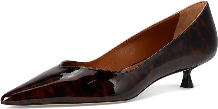 Stuart Weitzman Eva 35 Pump High Women's Heels Dark Brown : 5 M, Leather - Image 5
