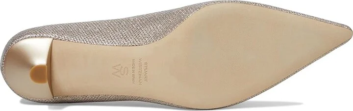 Stuart Weitzman Eva 35 Pump High Women's Heels Poudre : 9 M, Leather - Image 3