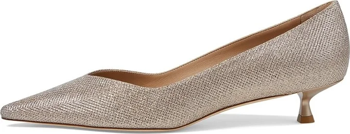 Stuart Weitzman Eva 35 Pump High Women's Heels Poudre : 9 M, Leather - Image 5