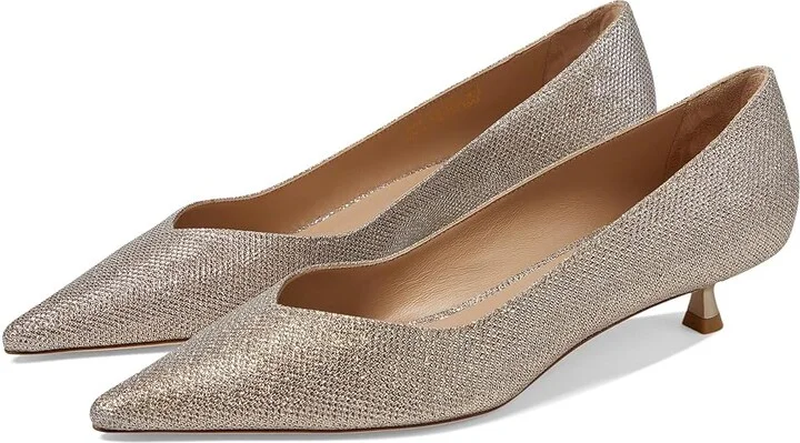 Stuart Weitzman Eva 35 Pump High Women's Heels Poudre : 9 M, Leather