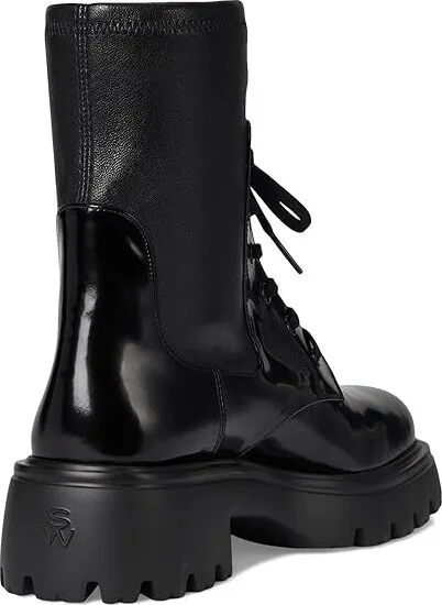 Stuart Weitzman Everitt Bootie Women's Flat Shoes Black : 9.5 M, Leather - Image 4