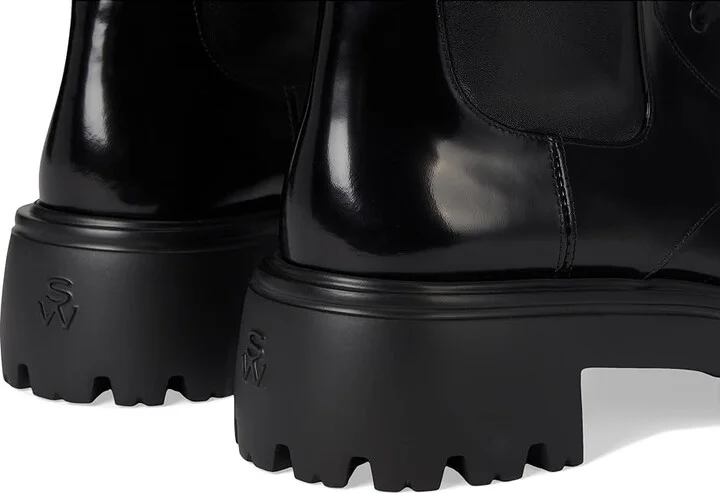 Stuart Weitzman Everitt Bootie Women's Flat Shoes Black : 9.5 M, Leather - Image 7