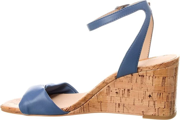 Stuart Weitzman Everly 75 Leather Wedge Sandal - Image 2