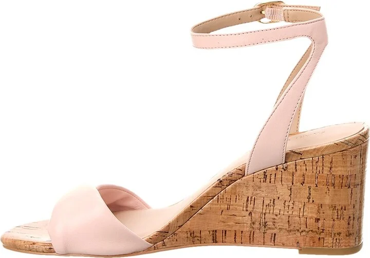 Stuart Weitzman Everly 75 Leather Wedge Sandal - Image 2