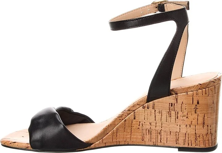 Stuart Weitzman Everly 75 Leather Wedge Sandal - Image 2