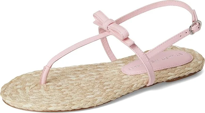 Stuart Weitzman Felicity Espadrille Sandal Women's Wedge Shoes Pink Marshmallow/Natural : 8.5 M, Leather - Image 5