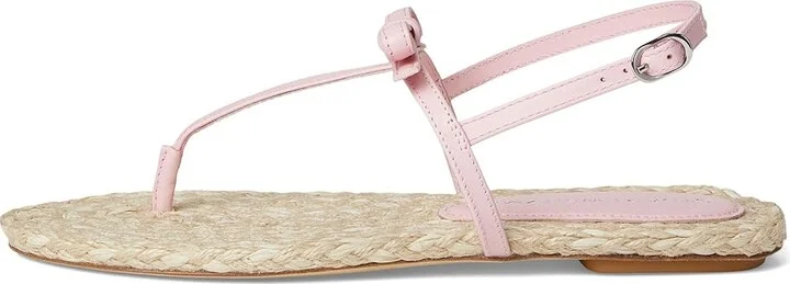 Stuart Weitzman Felicity Espadrille Sandal Women's Wedge Shoes Pink Marshmallow/Natural : 8.5 M, Leather - Image 6