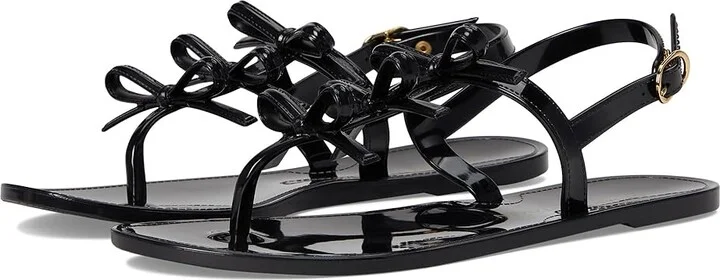 Stuart Weitzman FELICITY JELLY Women's Sandals Black : 10 M, Rubber/Synthetic