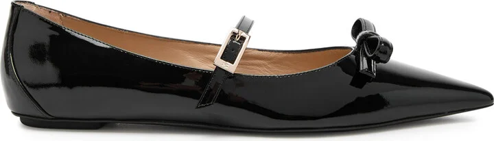 Stuart Weitzman Felicity Patent Leather Mary Jane Flats