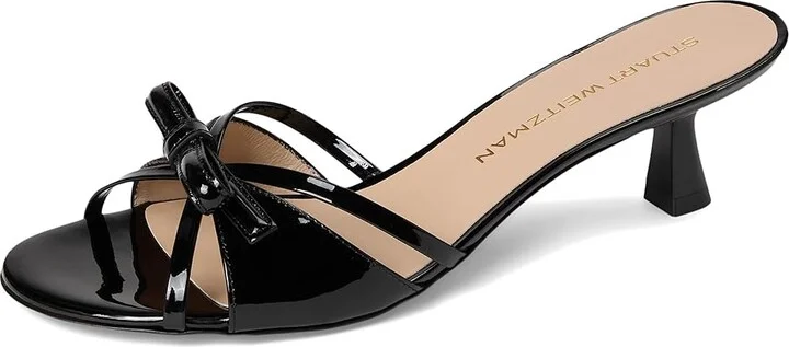 Stuart Weitzman Felicity Slide 50 Women's Sandals Black : 10.5 M, Leather - Image 5