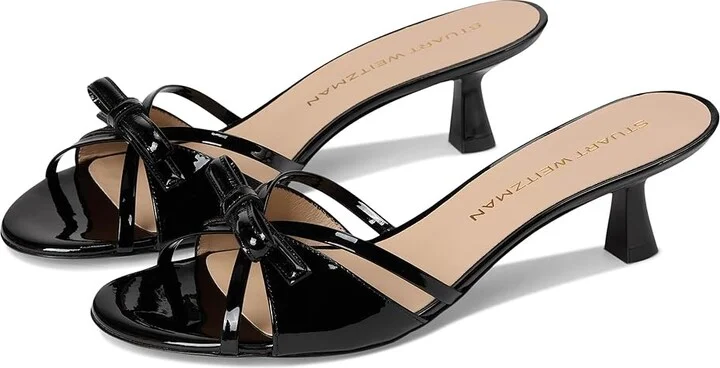 Stuart Weitzman Felicity Slide 50 Women's Sandals Black : 10.5 M, Leather