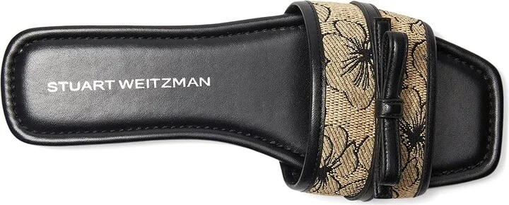 Stuart Weitzman Felicity Slide Women's Shoes Black/Natural/Black : 7 M, Leather - Image 2