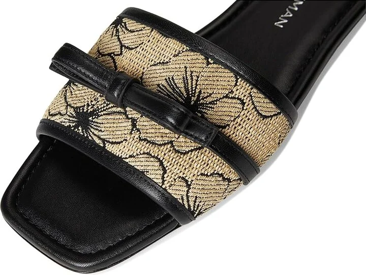 Stuart Weitzman Felicity Slide Women's Shoes Black/Natural/Black : 7 M, Leather - Image 7