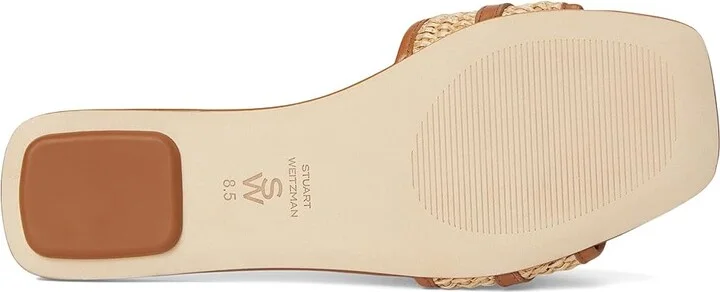 Stuart Weitzman Felicity Slide Women's Shoes Hazel/Natural : 7.5 M, Leather - Image 3