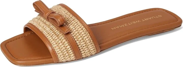 Stuart Weitzman Felicity Slide Women's Shoes Hazel/Natural : 7.5 M, Leather - Image 5