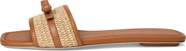 Stuart Weitzman Felicity Slide Women's Shoes Hazel/Natural : 7.5 M, Leather - Image 6